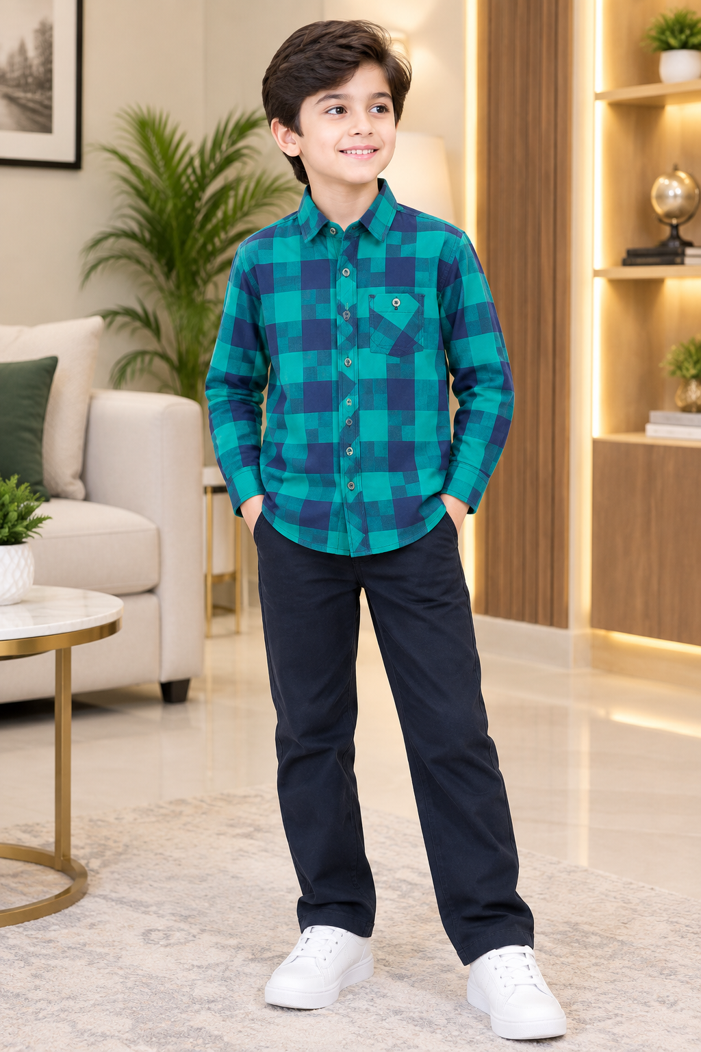 LM CHECK SINGLE CASUAL SHIRT