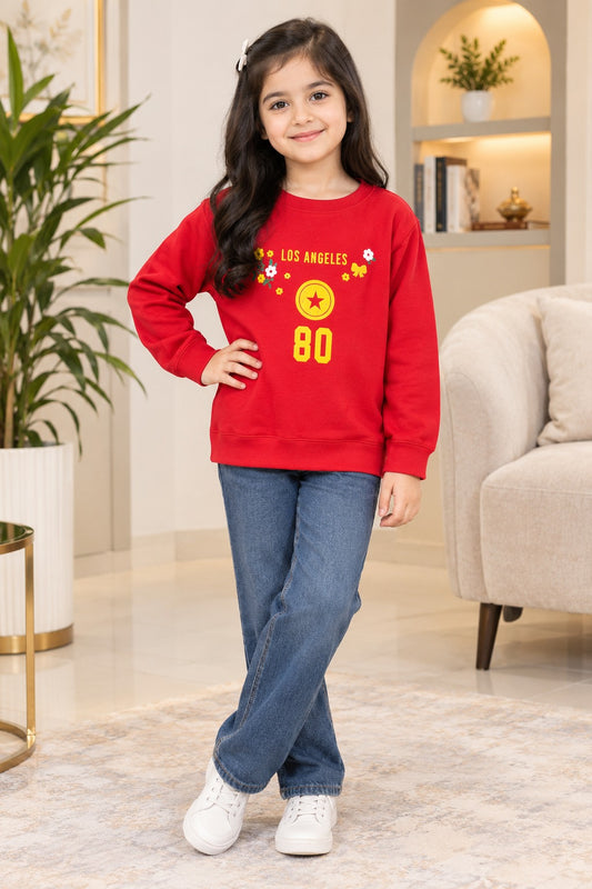 BT RED SWEAT SHIRT GIRLS