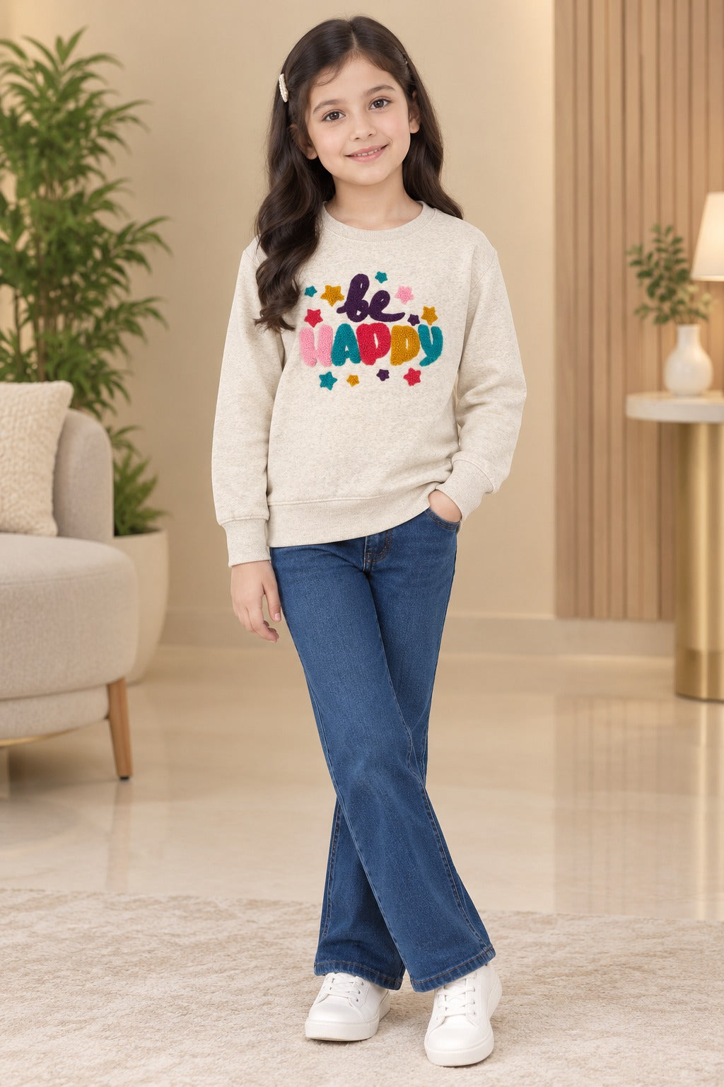 MM OFF WHITW GIRLS SWEAT SHIRT