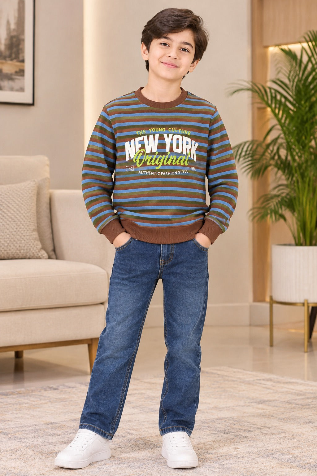 BREAKOUT STRIPED BOYS SWEAT SHIRT