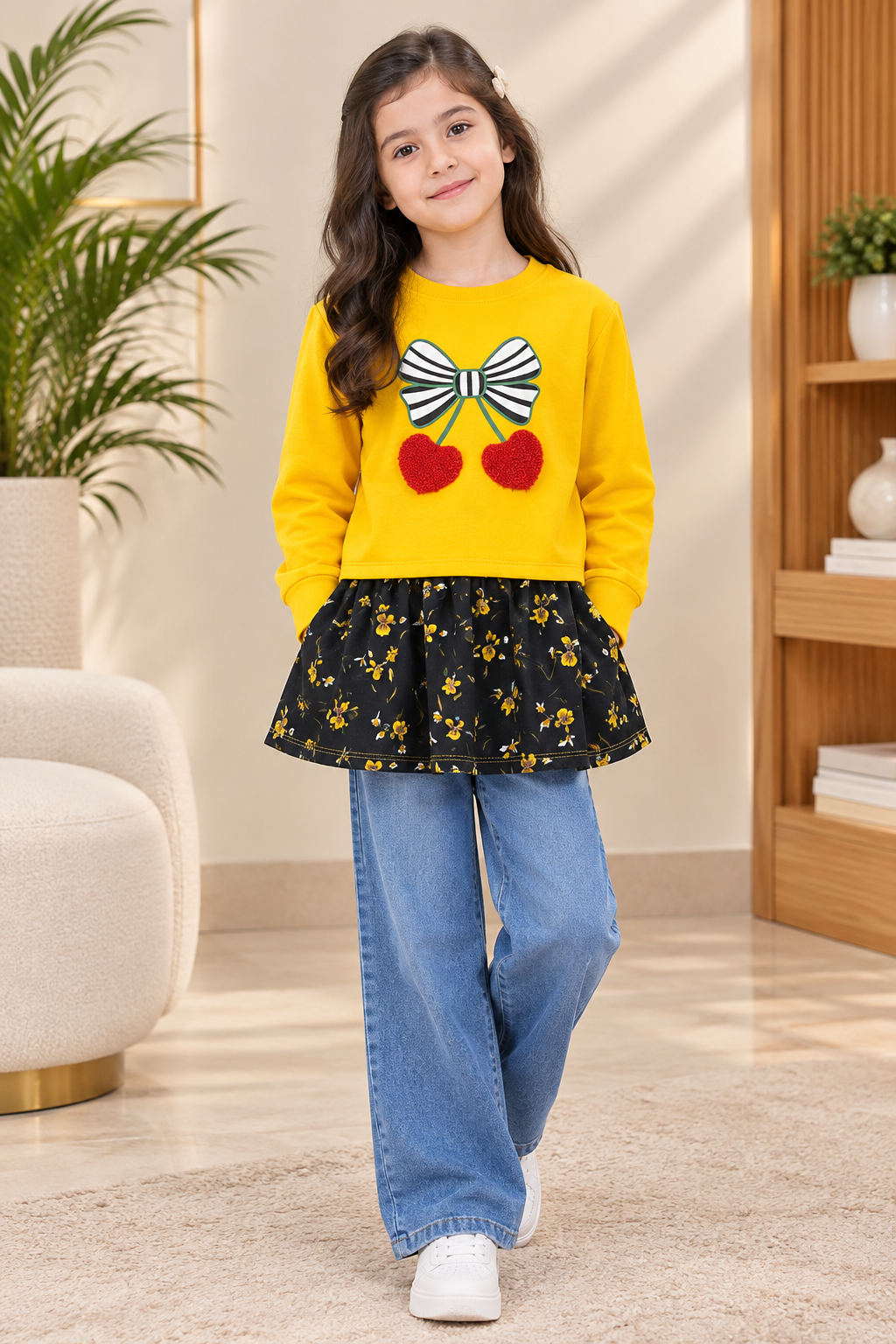 MM YELLOW GIRLS SWEATSHIRT