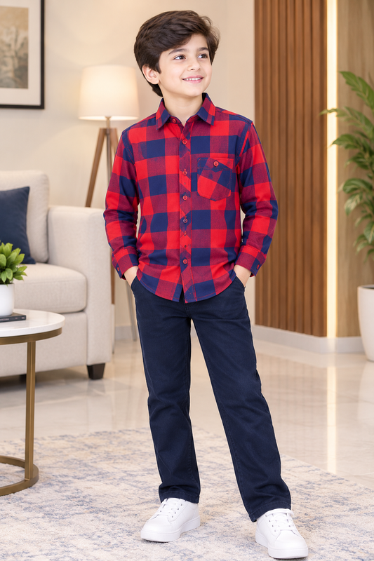 LM CHECK SINGLE CASUAL SHIRT