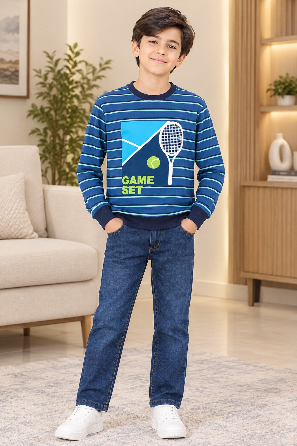 BREAKOUT STRIPED BOYS SWEAT SHIRT