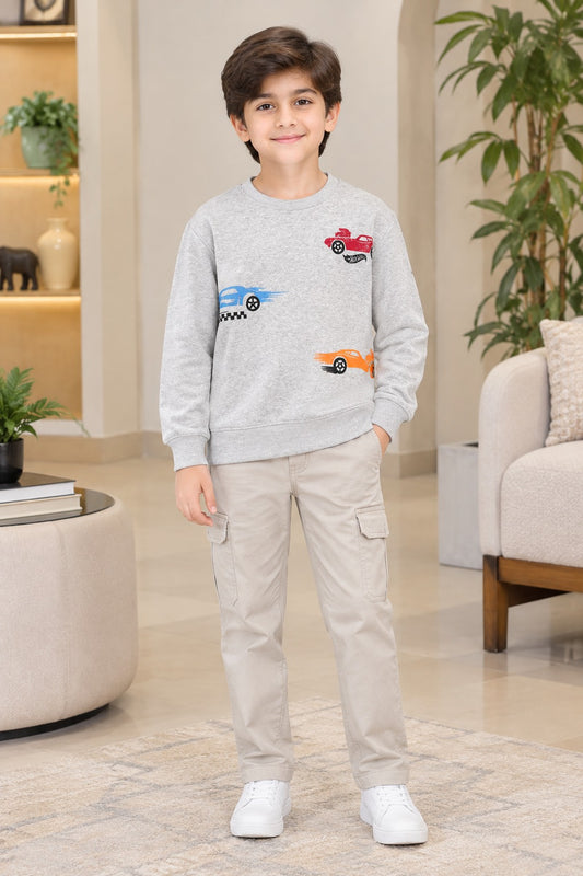 EW GRAY BOYS SWEAT SHIRT